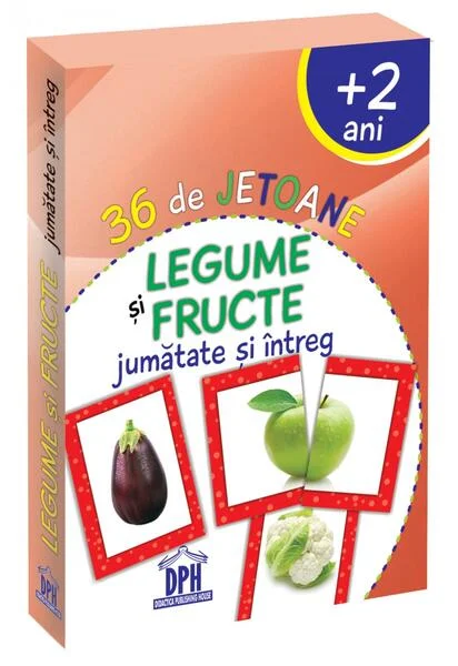 36 de Jetoane - Legume și Fructe (jumătate și întreg) - Hardcover - *** - Didactica Publishing House