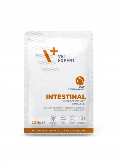 4T Dieta Veterinara pisici Intestinal Cat, VetExpert, plic 100g