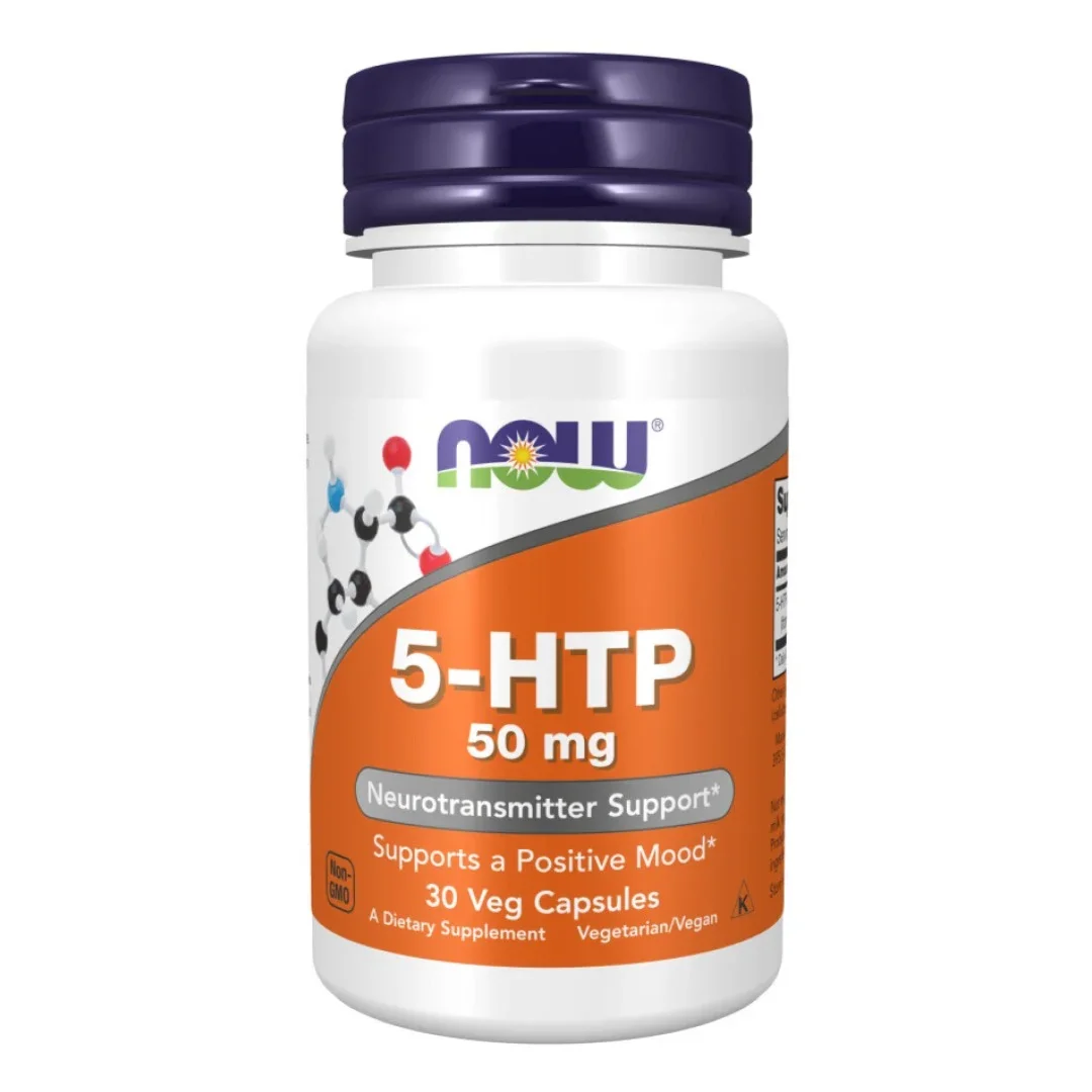 5-HTP, 50 mg, 30 capsule vegetale, Now Foods