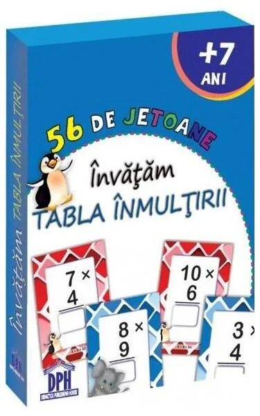 56 de Jetoane - Invățăm tabla înmulțirii﻿ - Paperback brosat - *** - Didactica Publishing House