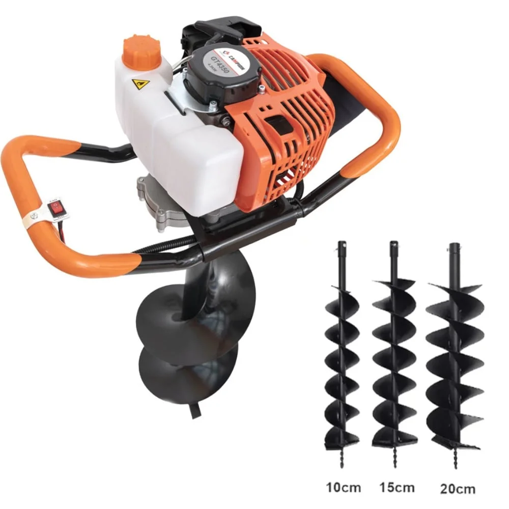 8.5CP *PACHET* Motoburghiu foreza pamant 8.5CP, 58cc, 9200rpm Professional, 3 burghie incluse (100, 150, 200) GT4350 CAMPION CMP4350