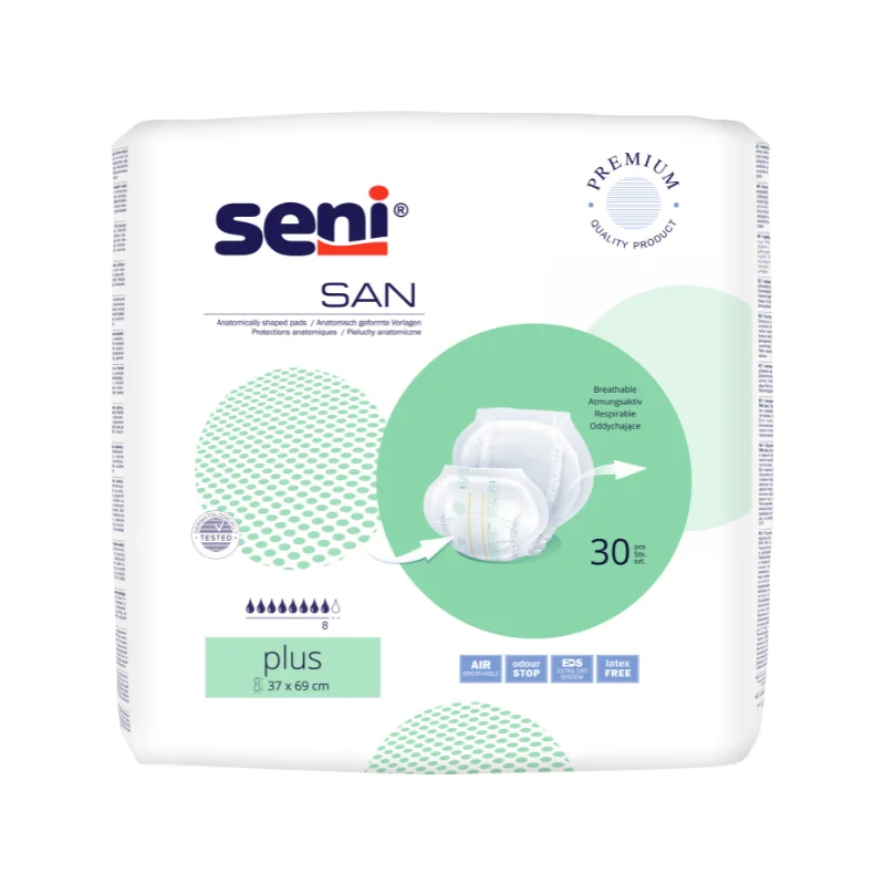 Absorbante pentru incontinenta Plus, San, 30 bucati, Seni