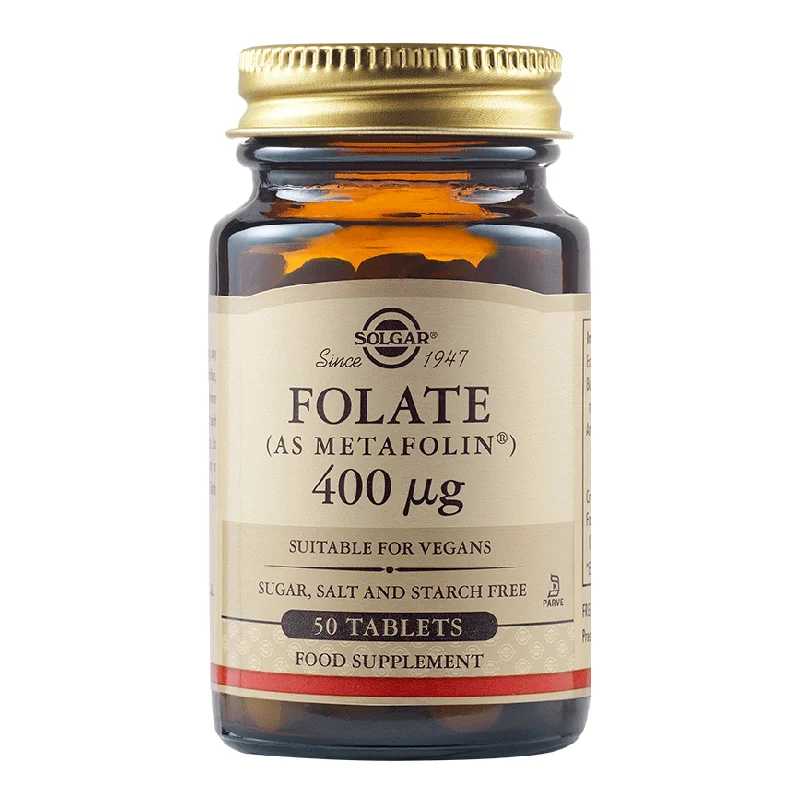 Acid folic Folate 400 ug, 50 tablete, Solgar