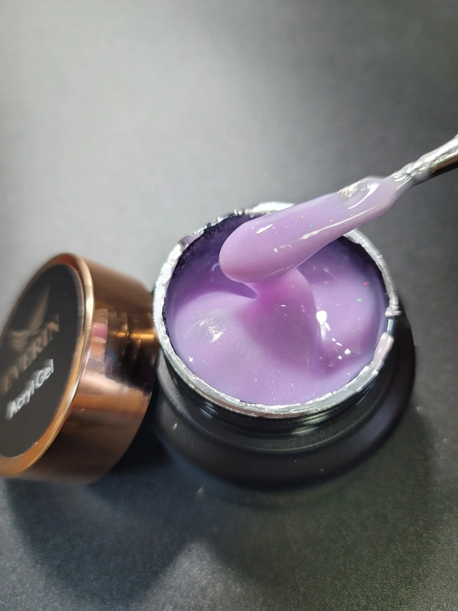 Acryl Gel Everin 30gr 10- Mauve Cu Sclipici Fin - AEV-10 - Everin.ro