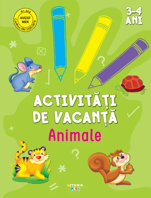 Activitati de vacanta. Animale (3-4 ani)