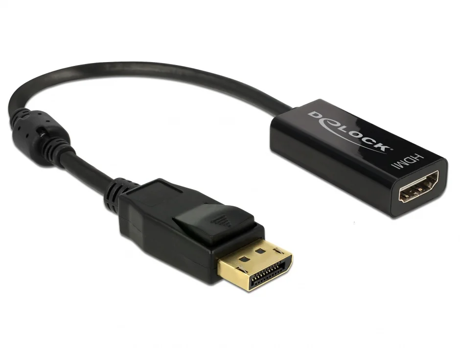 Adaptor Displayport la HDMI T-M 1.2 4K Pasiv Negru, Delock 62609