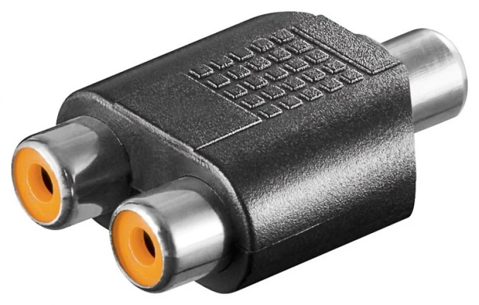 Adaptor RCA la 2 x RCA M-M, kjr-45