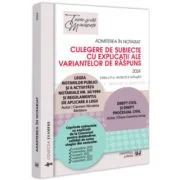 Admiterea in notariat. Culegere de subiecte cu explicatii ale variantelor de raspuns - 2024 - Carmen Nicoleta Barbieru, Diana-Geanina Ionas