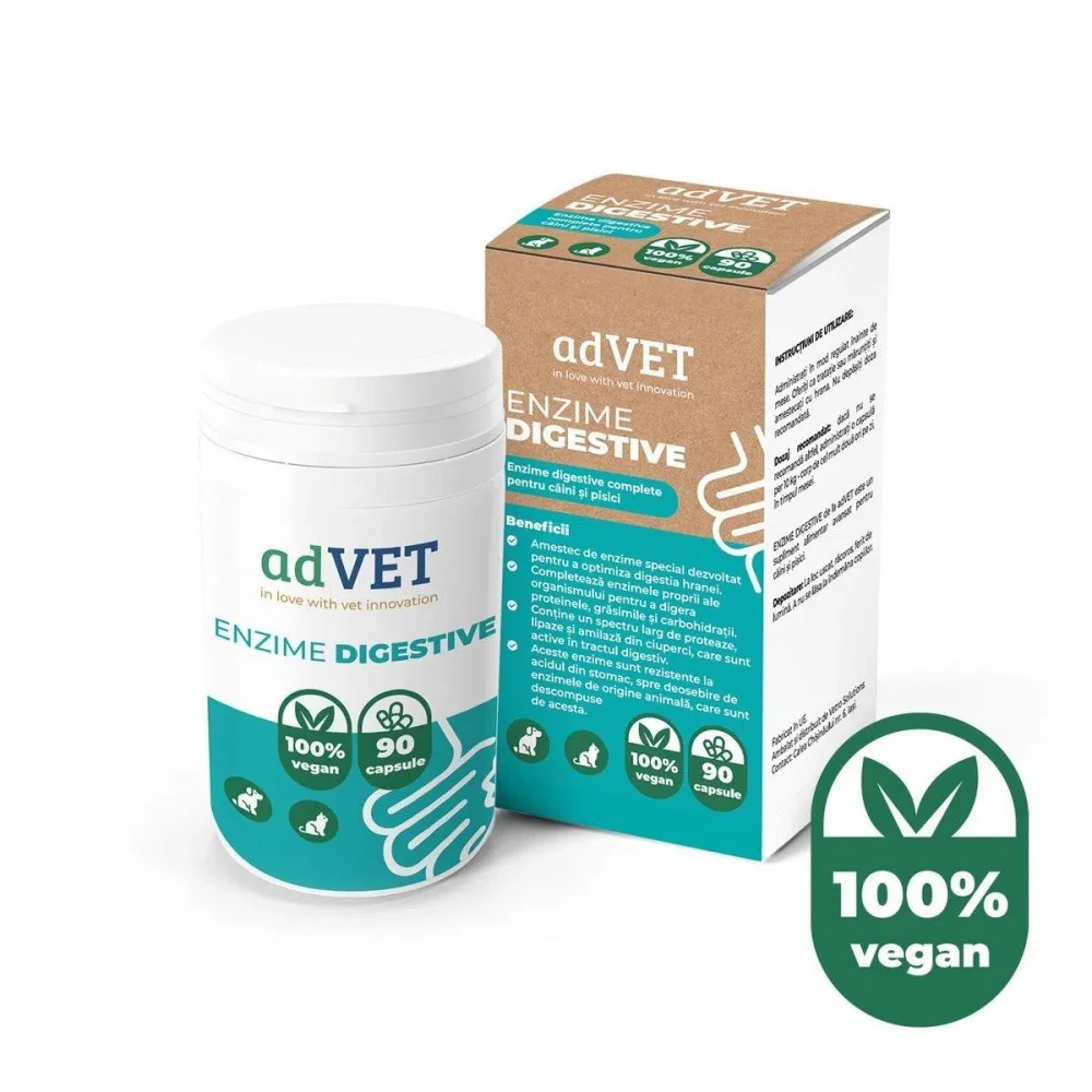 adVet Enzime Digestive, 90 capsule