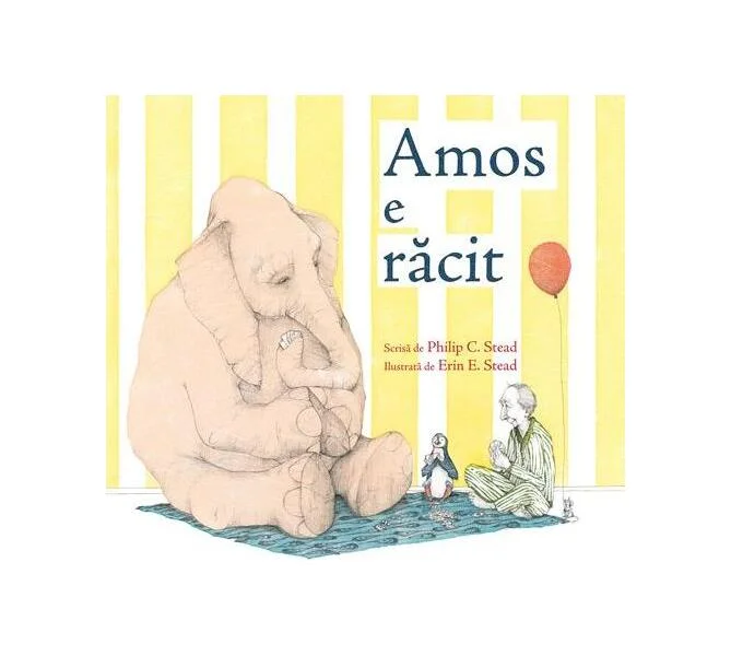 Amos e răcit - PB - Paperback brosat - Philip C. Stead - Vlad și Cartea cu Genius