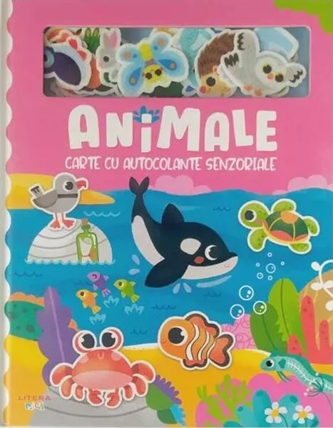 Animale. Carte cu autocolante senzoriale - Board book - *** - Litera mică