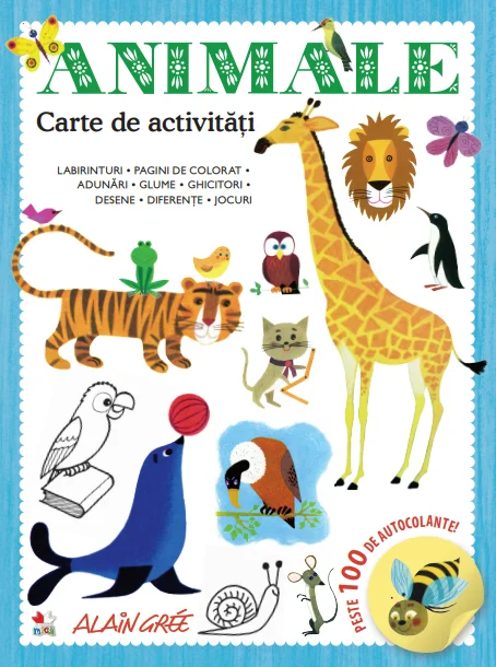 Animale. Carte de activități. Peste 100 de autocolante!