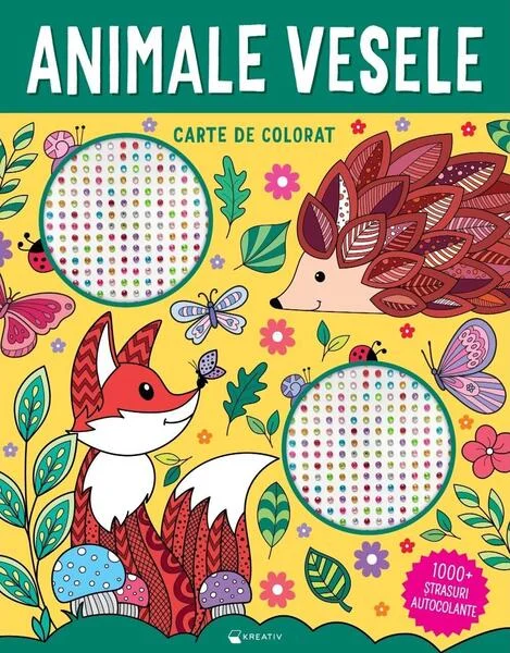 Animale vesele – 1000 ștrasuri autocolante - Paperback brosat - Kreativ