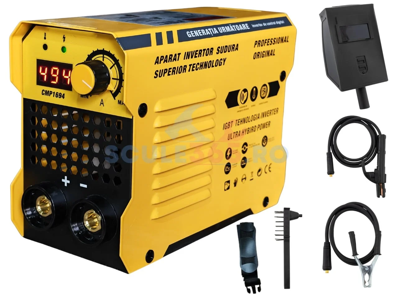 Aparat de sudura tip Invertor 494A, reglaj, afisaj digital, ventilat, 1.6-4mm, Next Generation - URAL MASH PROFESSIONAL CMP1694