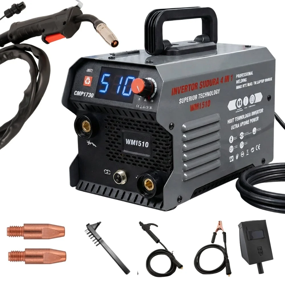 Aparat de sudura tip Invertor cu sarma 510A, MMA/MIG/MAG (TIG LIFT optional) *CABLU SUDURA 3M*, afisaj digital, ventilat, URAL MASH IGBT TEHNOLOGY ULTRA HYBRID POWER, CMP1730