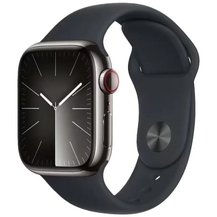 Apple Watch Series 9 2023, GPS + Cellular, Stainless Steel 45mm N/A Graphite Foarte bun