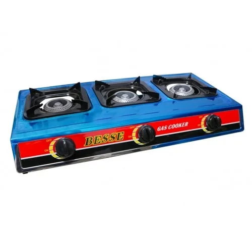 Aragaz Plita pe Gaz cu 3 Ochi, Inox, Design Profesional, Campion CMP1657 - CMP1657