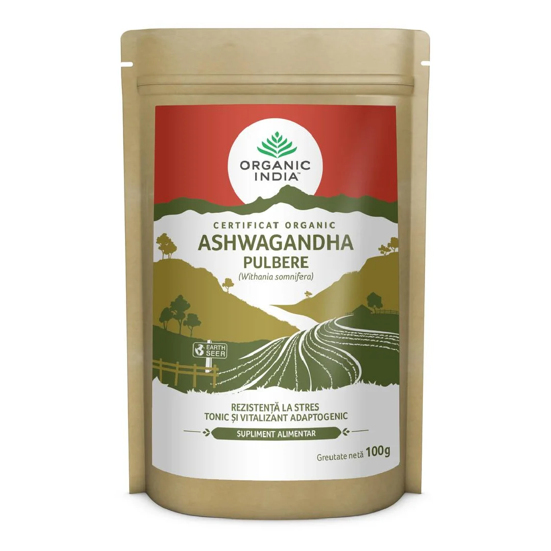 Ashwagandha pulbere ecologica, 100 g, Organic India