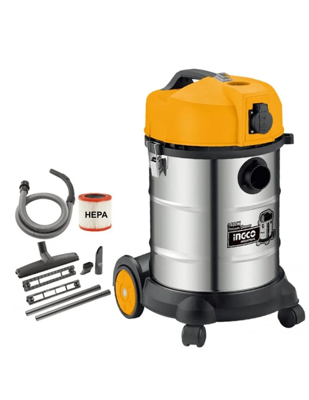 Aspirator 30L Industrial 1400W, 1.9CBM/Min Ingco VC14301