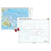 Australia si Oceania.. Harta fizico-geografica, politica si a principalelor resurse naturale de subsol Duo 160x120 cm CR-3117DA
