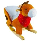 Balansoar pentru Bebelusi, calut, lemn + plus, maro, 60x34x45 cm
