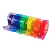 Banda adeziva Eagle TY2040VM, pentru ambalare, 12mm, colorat, cu dispenser diverse culori, cutie 6 buc