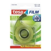 Banda adeziva Tesa Ecologo transparenta, 19 mm x 33 m, cu dispenser EasyCut