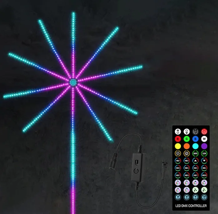 Banda artificii LEDBluetooth/USB Control prin telecomanda/telefon RGB Sincronizare audio 2 cm Multicolor