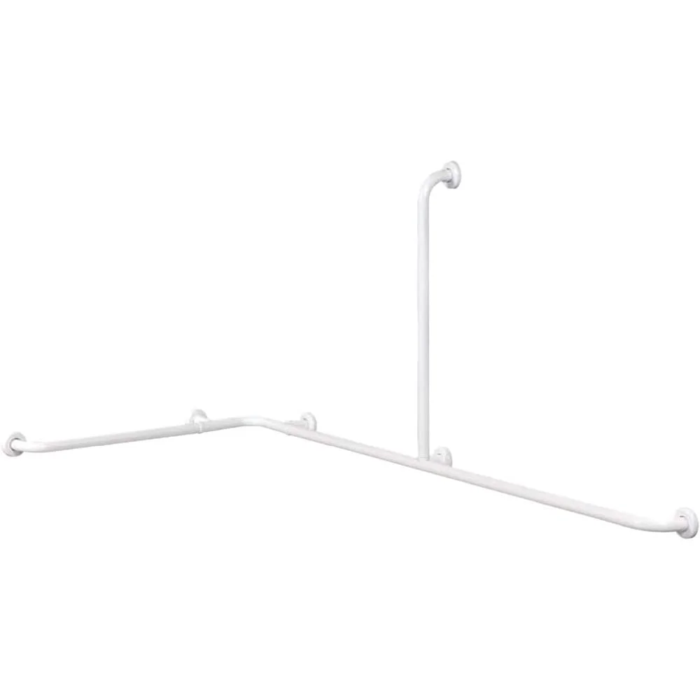 Bara suport ajutatoare pe colt, cu tija verticala dreapta, alb, Thermomat