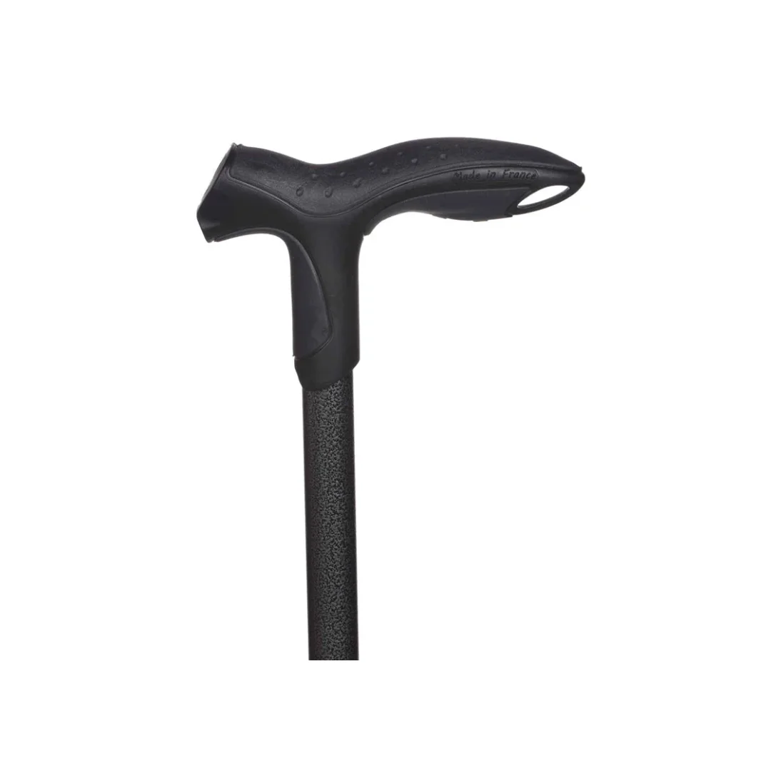 Baston reglabil cu tub de aluminiu si maner antialunecare Step Soft - Negru