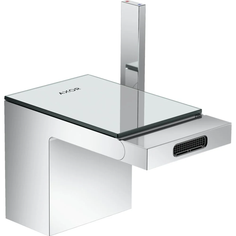 Baterie bideu crom sticla oglinda cu ventil pop-up inclus Hansgrohe Axor MyEdition
