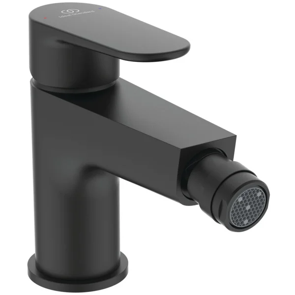 Baterie bideu Ideal Standard Cerafine O negru mat cu ventil click-clack inclus BD716XG
