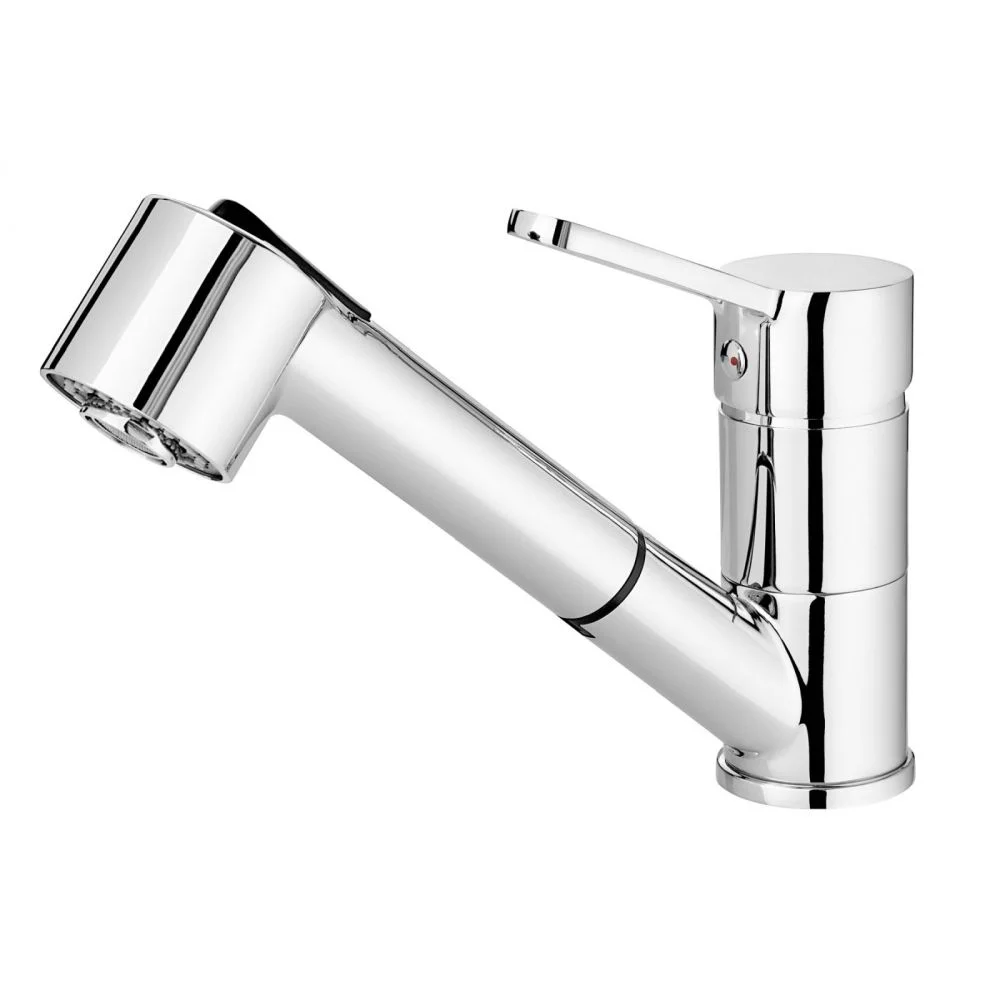 Baterie chiuveta bucatarie crom cu dus extractibil, Deante Narcyz