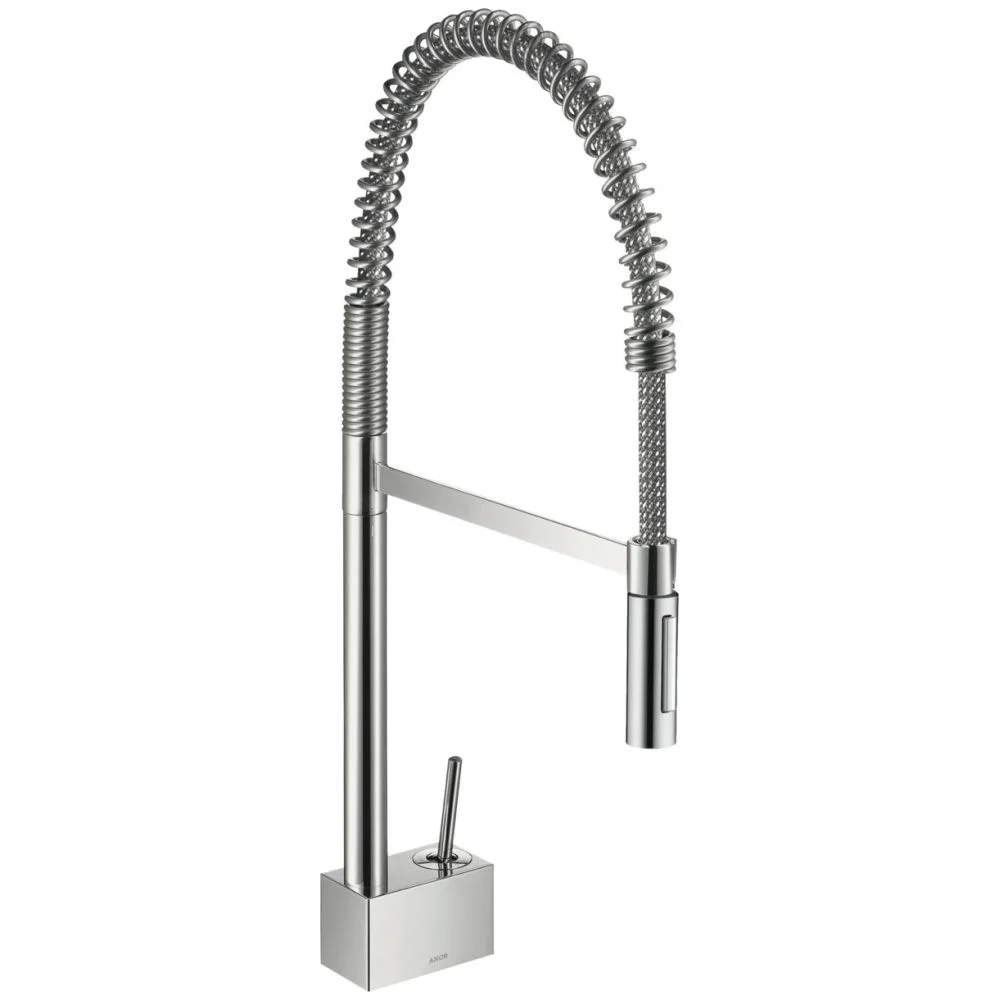 Baterie chiuveta bucatarie crom cu pipa flexibila Hansgrohe Axor Starck