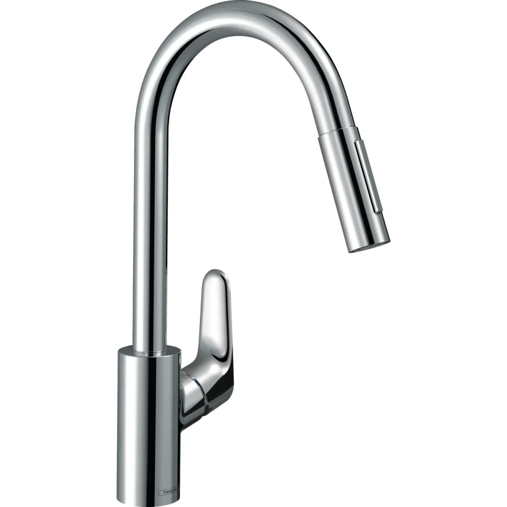 Baterie chiuveta bucatarie cu dus extractibil crom Hansgrohe Focus M41 31815000