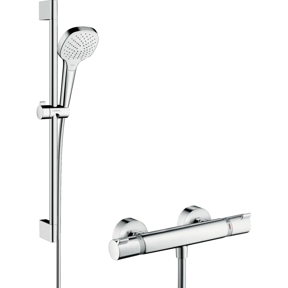 Baterie dus termostatata cu set de dus, culoare crom Hansgrohe Croma Select E 27081400