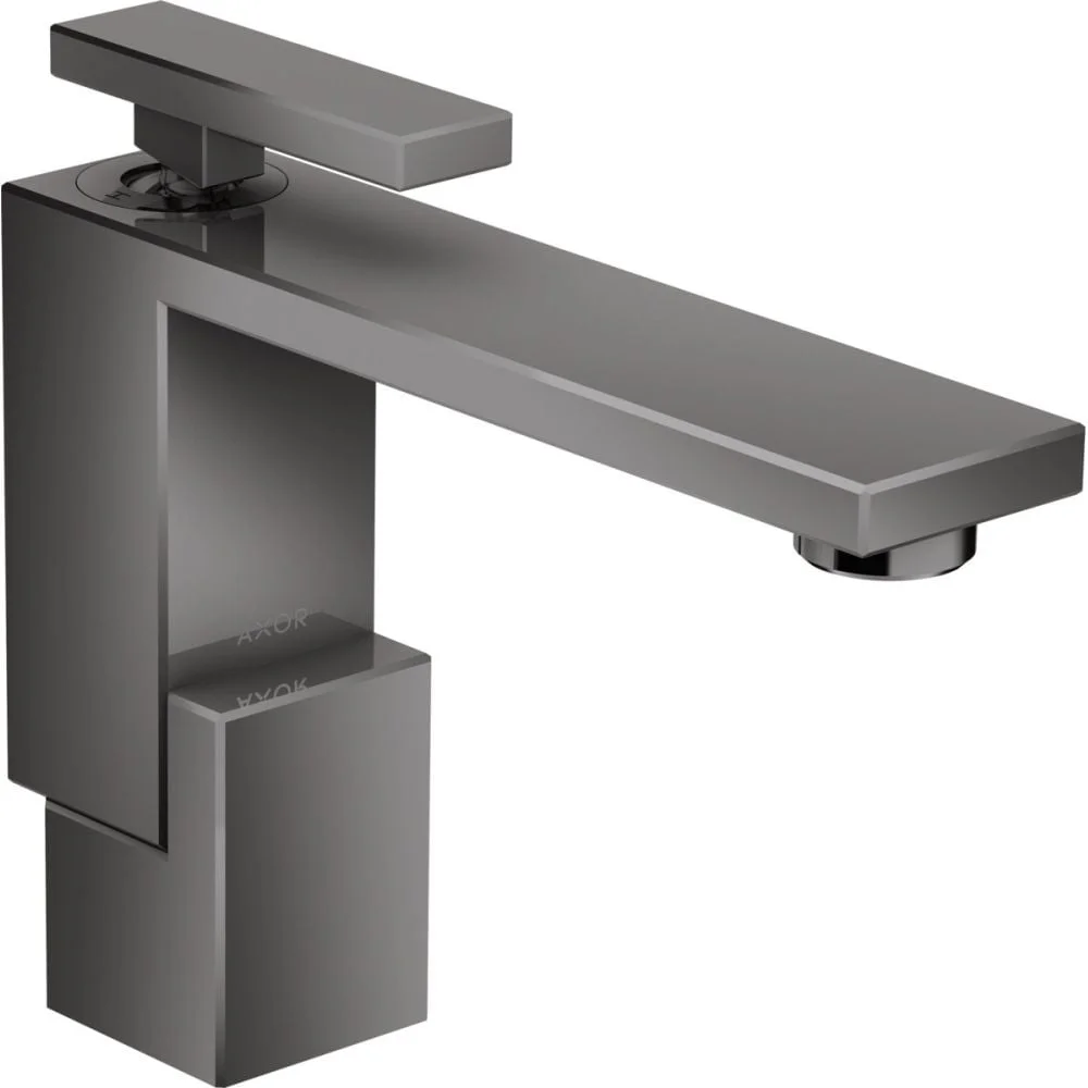 Baterie lavoar baie antracit lucios cu ventil click-clack, Hansgrohe Axor Edge 130