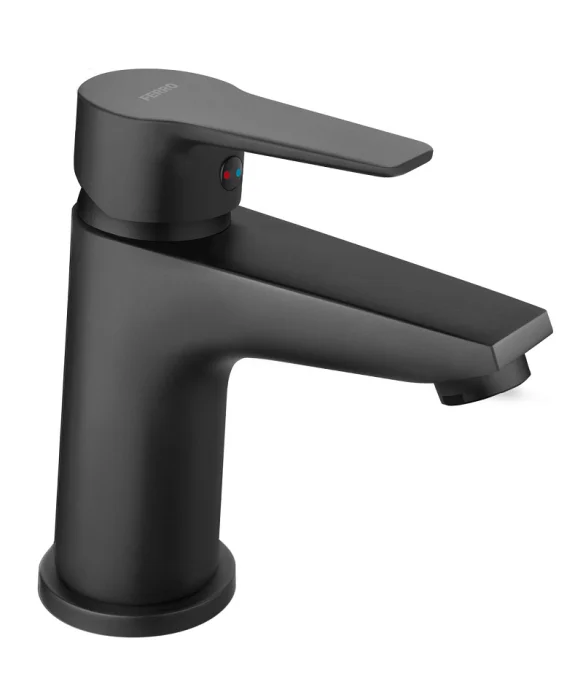Baterie lavoar cu ventil clik-clack, negru mat, Ferro Ritto