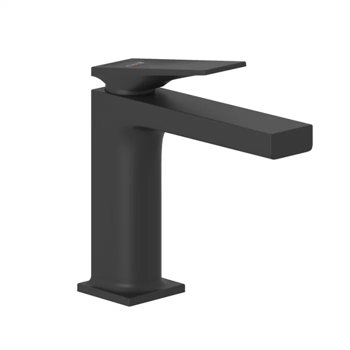 Baterie lavoar cu ventil inclus, negru mat, Kludi Decus 110