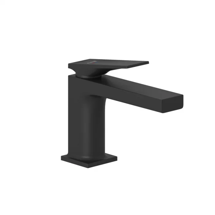 Baterie lavoar cu ventil inclus, negru mat, monocomanda, Kludi Decus 85