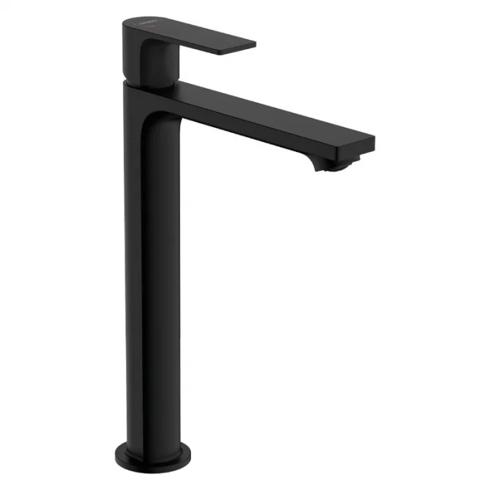 Baterie lavoar cu ventil inclus tehnologie CoolStart, negru mat, Hansgrohe Rebris E240