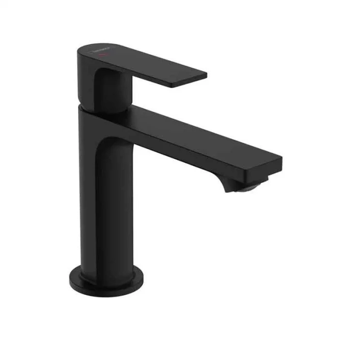 Baterie lavoar negru mat, tehnologie CoolStart, monocomanda, Hansgrohe Rebris E 100