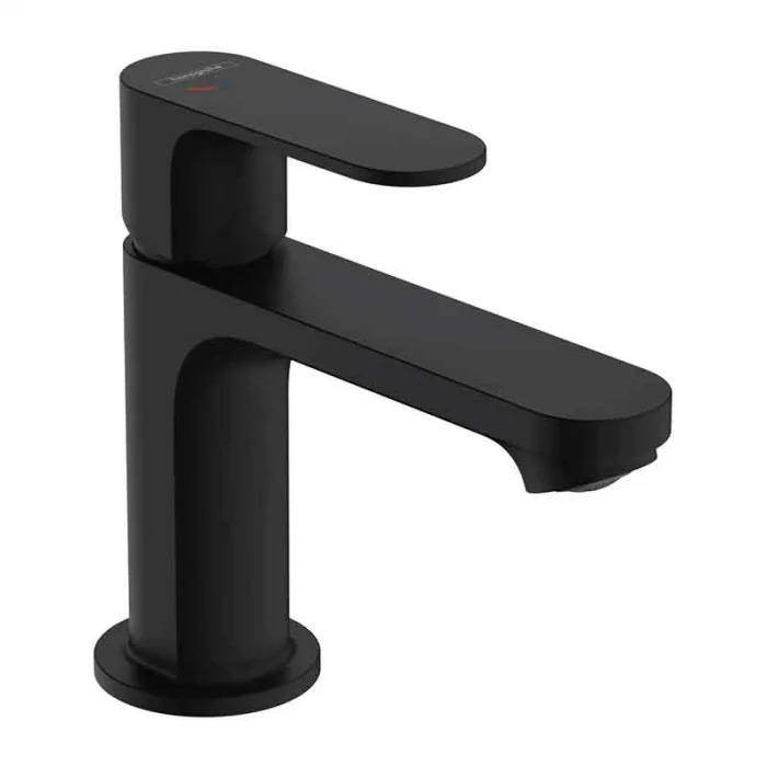 Baterie lavoar negru mat, tehnologie CoolStart, monocomanda, Hansgrohe Rebris S 80