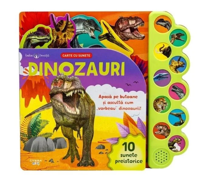 Bebe învață. Dinozauri. Carte cu sunete - Board book - *** - Litera mică