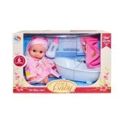 Bebelus cu Sunete + Cadita si Accesorii, in cutie