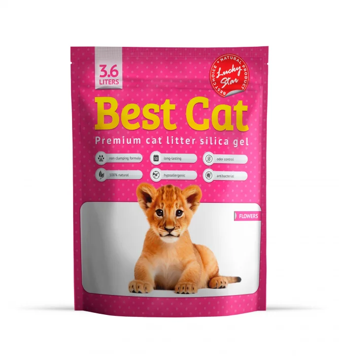 Best Cat Silicat - Asternut igienic pisici, floral 3.6l