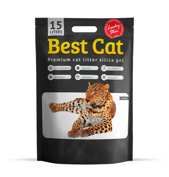 Best Cat Silicat Classic- Asternut igienic pisici, fara aroma, 15l