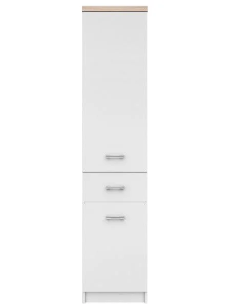 Biblioteca TOP MIX, 2 usi, 1 sertar, alb, 40x33x183 cm