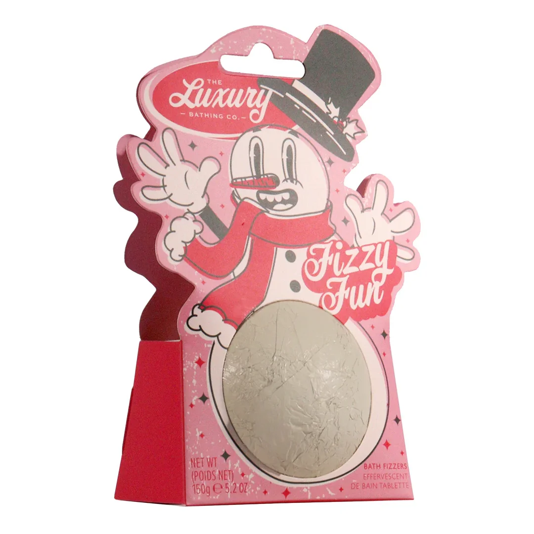 Bila de baie Fizzy Fun, Candy Canes, Cocoa & Vanilla Swirl, 150 g, The Luxury Bathing Company