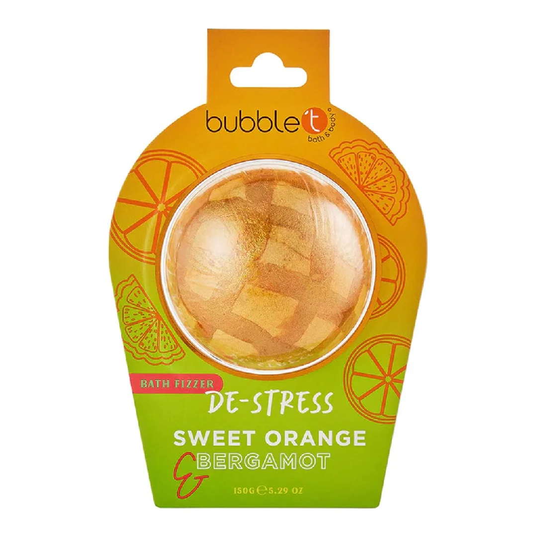Bila efervescenta de baie pentru relaxare, Portocala Dulce & Bergamot, 150g, Bubble T